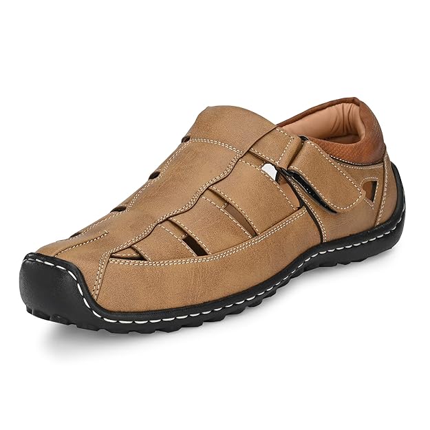 Centrino Men's Sandals Casual Fisherman Adjustable Sporty Summer Closed Comfortable Toe Sandals with Premium PU Padding (6113)
