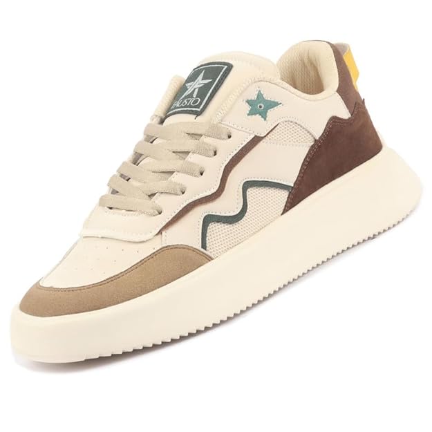 FAUSTO Men Low Top Lightweight Classic Lace-Up Sneaker Shoe