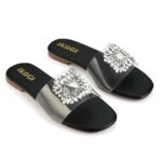 IKAGI Casual Flats Sandals Solid Comfortable Sole For Womens & Girls