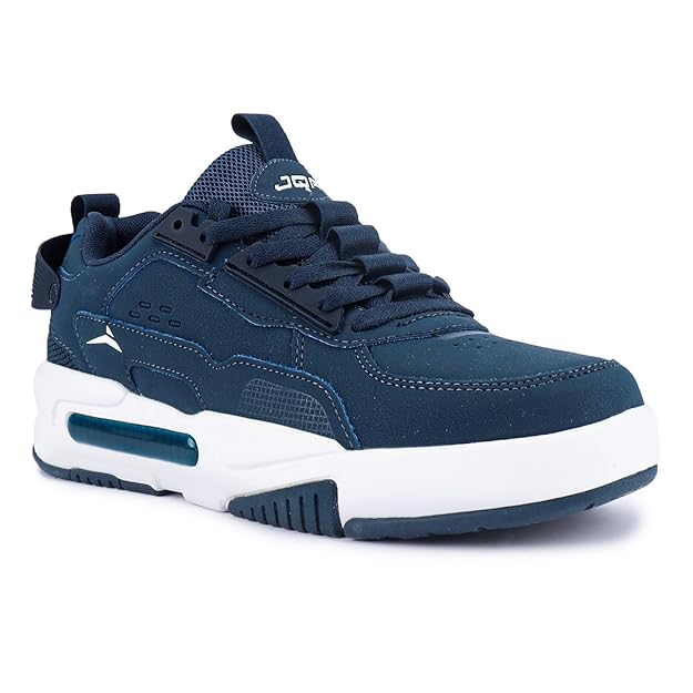 JQR Signature Men's Casual Sneaker Shoes Synthetic Upper Lace up Design Soft Cushioned Memory Foam Insole Extra Grip Anti Skid Comfortable Lightweight Durable for Gym, Workout, Walking & Everyday