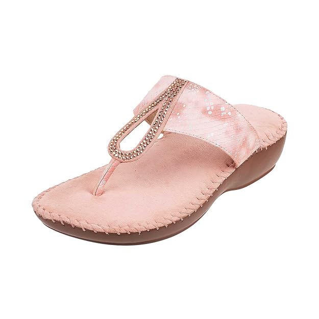 Mochi Women's Embellished Faux Leather Slip-on Heel Fashion Sandals
