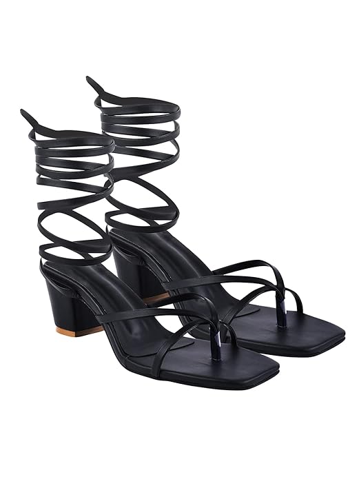 Shoetopia Stylish Tie-up Heeled Sandals Women & Girls