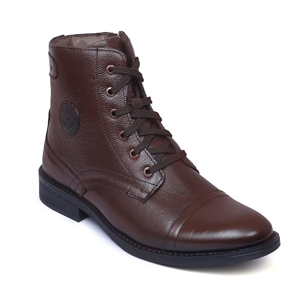 Zoom Shoes Genuine Leather Formal Black Casual Boots for Men ZA-5200